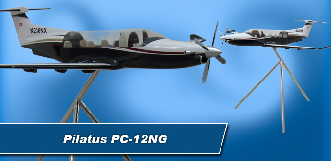 4 Foot Long Pilatus PC-12NG Clear Cabin