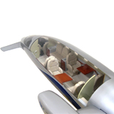 4 Foot Long Piaggio P.180 Avanti Clear Cabin